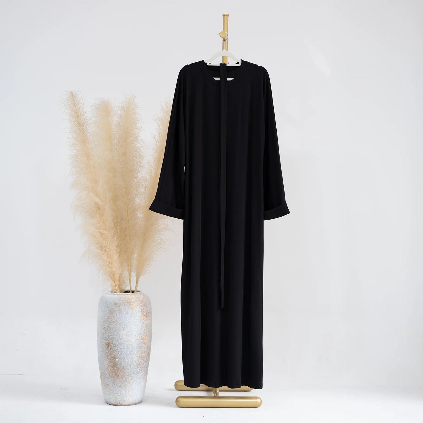 2023 Autumn Winter Knitted Dress Muslim Women Abaya Female Arabic Turkey Modest Dresses New Warm Long Robe Islam Clothing