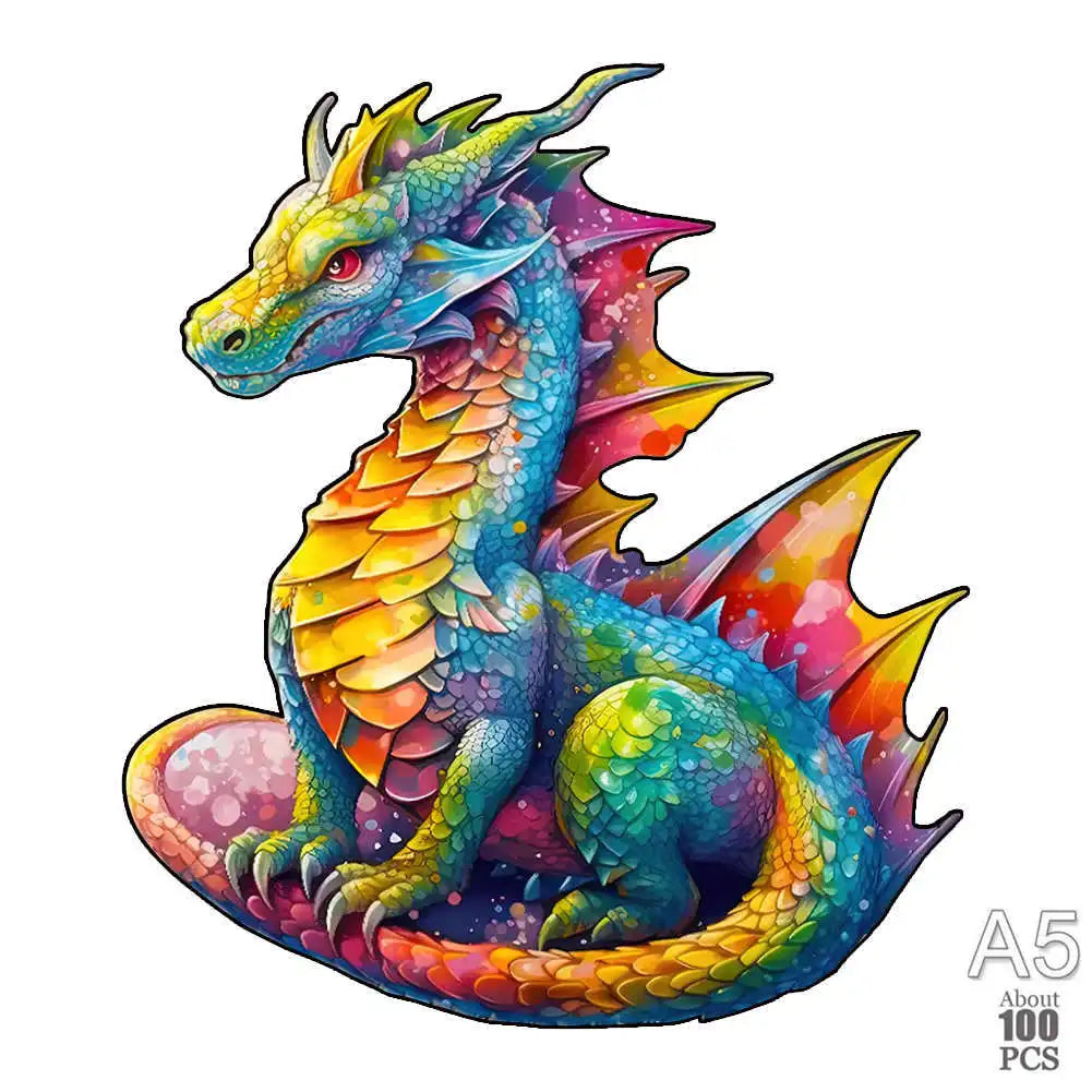 Irregular Shaped Wooden Animal Puzzle DIY Puzzle Party Games Educational Gift for Kids Holiday Gift Intelligent Cat Wood Jigsaw