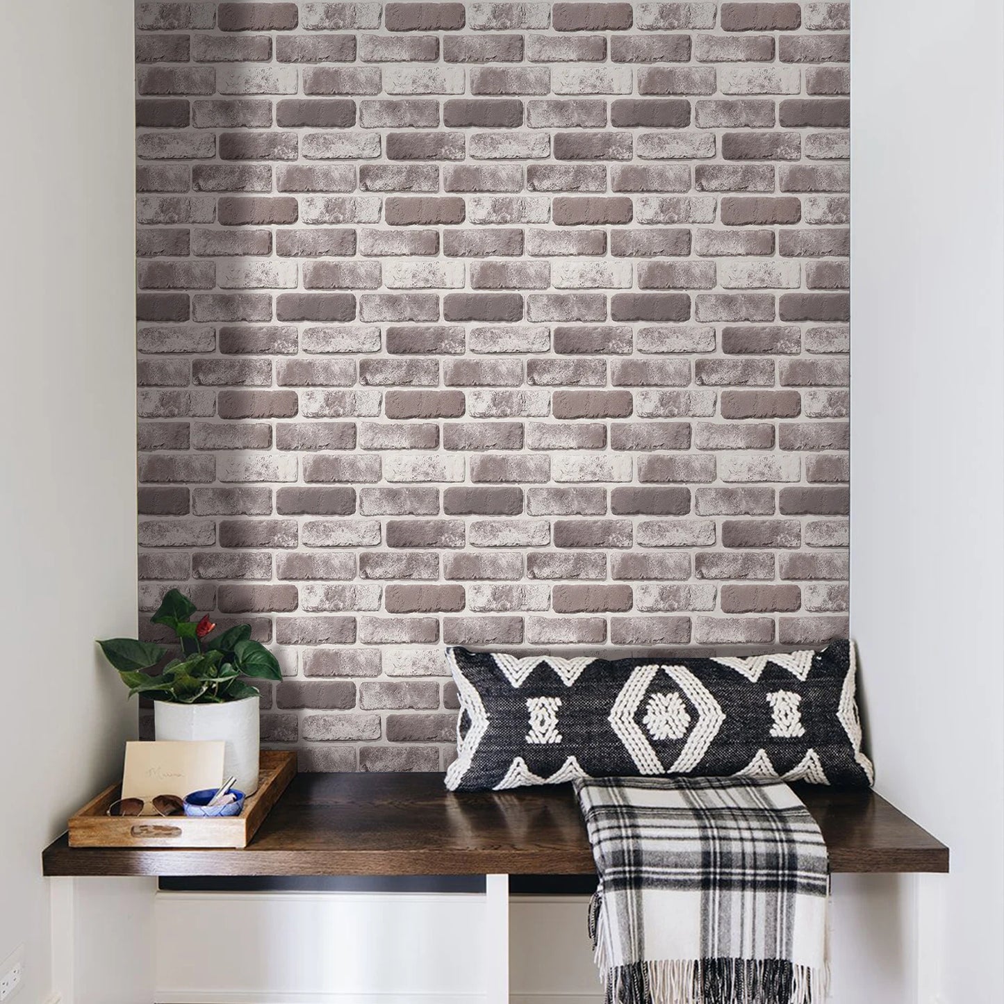 10 Pcs 3D Wall Panels Peel and Stick, 3D Brick Wall Stickers, Adhesive Tile Backsplash Kitchen, Bathroom Decoration