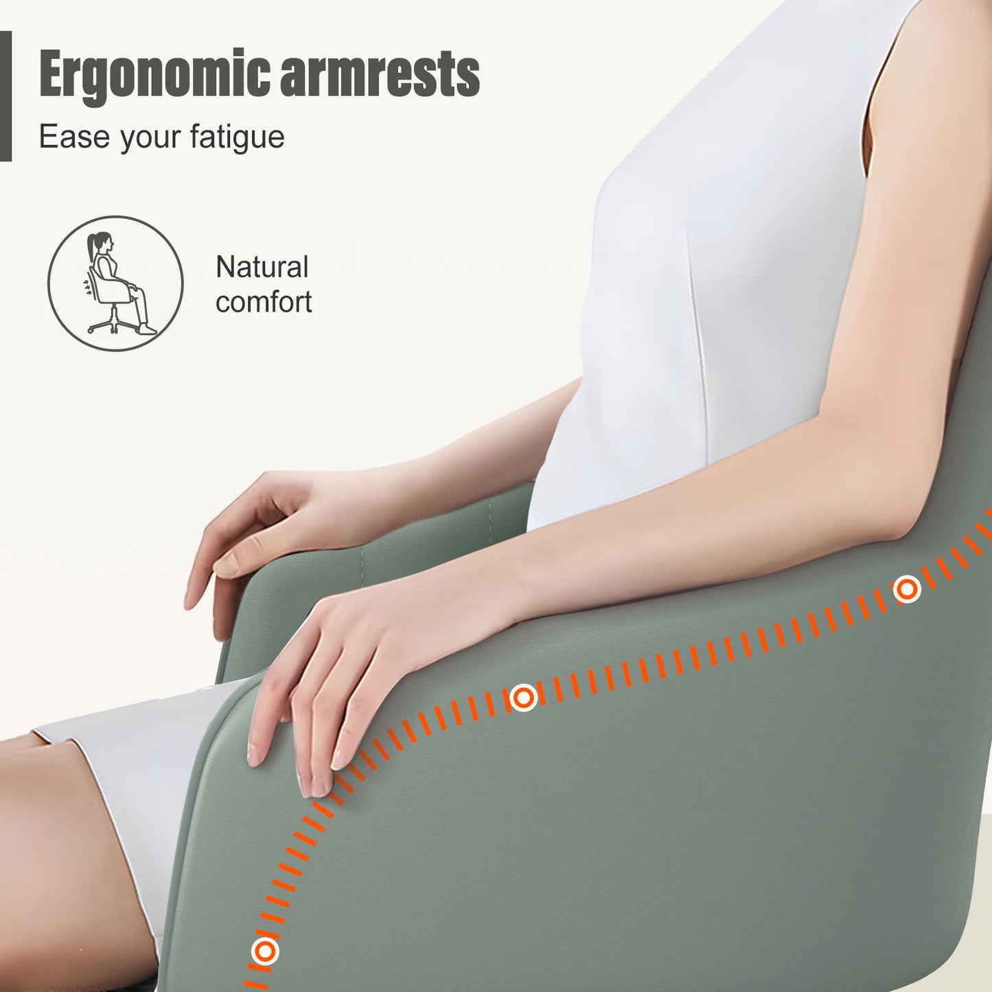 Daccormax Ergonomischer Bürostuhl – verstellbarer Netz-Computertischstuhl, drehbare Räder, bequemer Arbeitsstuhl für zu Hause