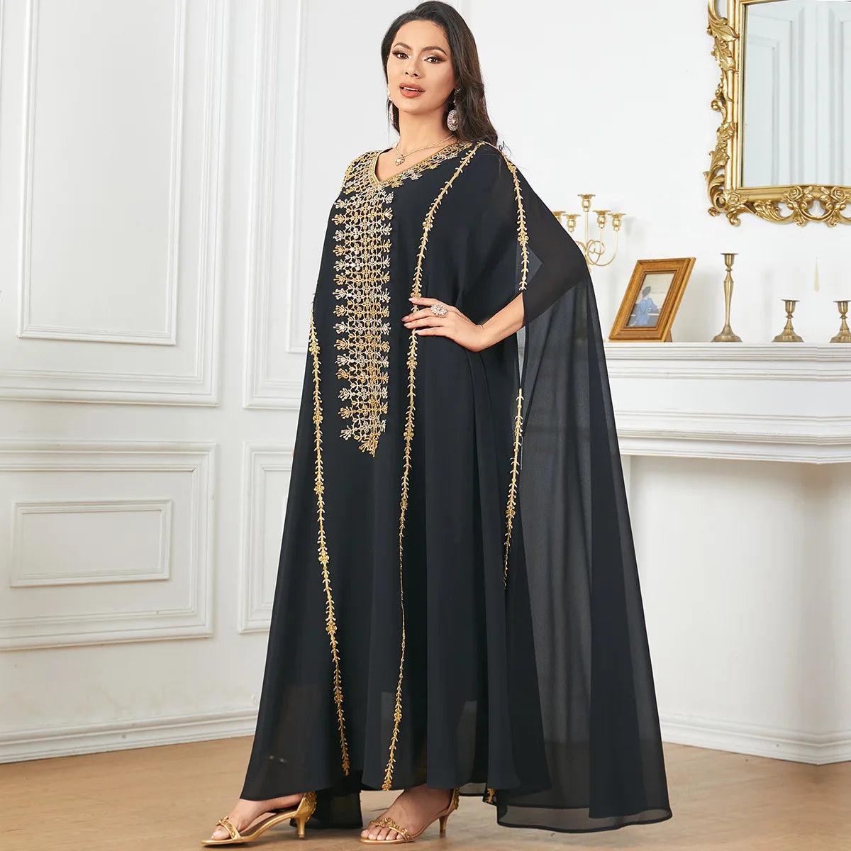 Morocco Kaftan Luxury Dubai Abaya Women Muslim Cloak Dress Eid Djellaba Caftan Islam Jalabiya Arabic Robe Vestidos Abayas Kebaya.