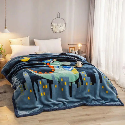 Ultra Soft Cozy Flowers Rose Throw Blanket Microfiber Heavy Fluffy Fleece Blanket for Home Bed Dormitory