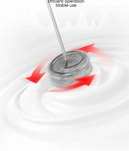 MHW-3BOMEBR Rechargeable Milk Frother Handheld Electric Foam Maker Stainless Steel Whisk Drink Mixer Foamer for Latte/Cappuccino.