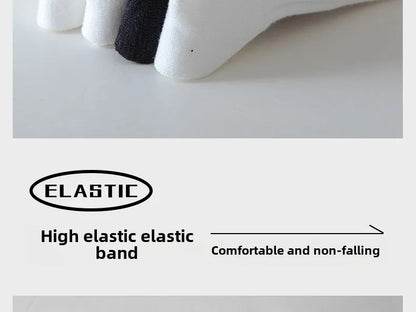 4 Pairs of Men's and Women's Cotton Socks, Four Seasons Anti-odor Running, Sports Sweat-absorbing Embroidery Cotton Socks.