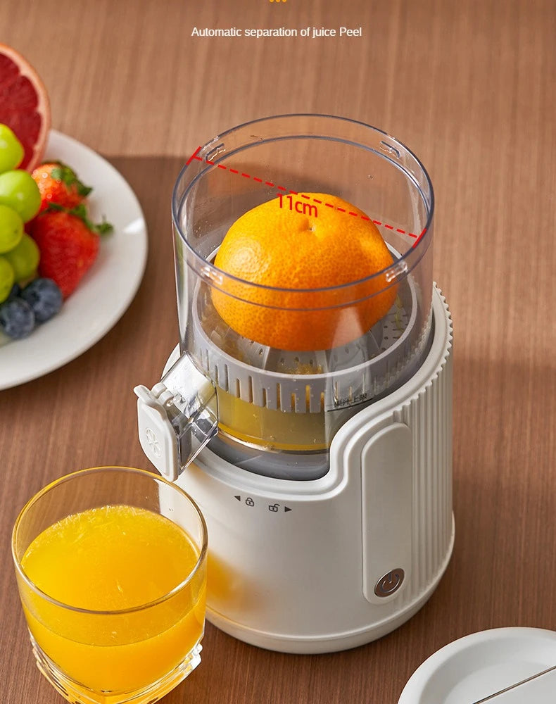 Rechargeable Electric Citrus Juicer Orange Juice Machine Extra Large Caliber Residue Separation.