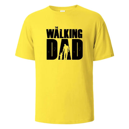 The Walking Dad Funny Street Printed T-Shirts Men Fashion Summer Tshirt Loose Oversized Cotton Short Sleeves Casual Hip Hop Tees.