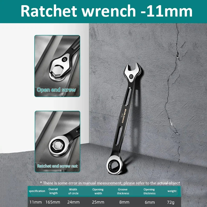 1PC 6-22mm Kombination Ratsche Dual-zweck Schlüssel Metric Universal Spanner arbeitssparende Anti Slip reparatur Werkzeug Hand Werkzeug