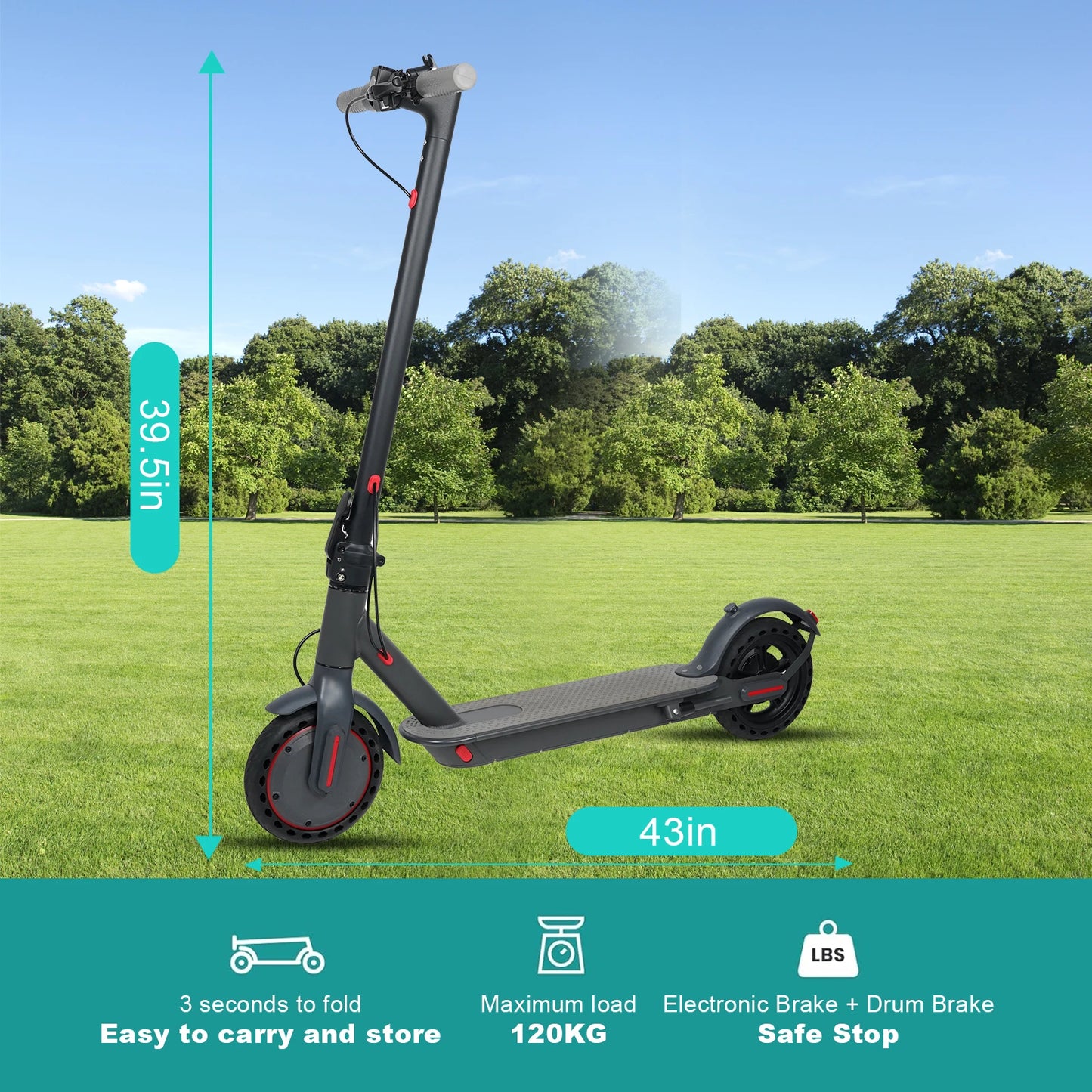 A1MAX Electric Scooter 500W Powerful Motor 35KM/H 45KM 42V14.5AH Battery 10Inch Pneumatic Tyres Smart Foldable EScooter