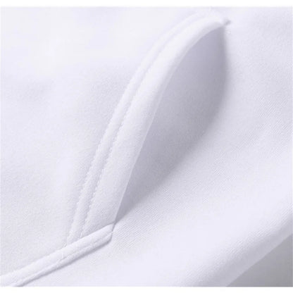 Men's Casual Tracksuit Autumn Fleece Warm Sweatshirts Sweatpants Suit Daily Sports Hooded Sweatshirts + Jogger Pants 2-piece Set.