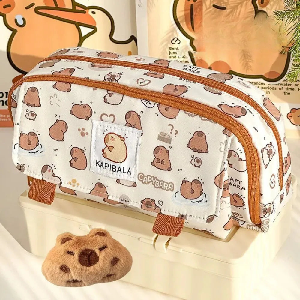 Großes rundes Stiftetui, Federmäppchen, Schreibwaren-Aufbewahrungsbox, Organizer, Studentengeschenke, Aufbewahrungstasche für Schulbedarf.