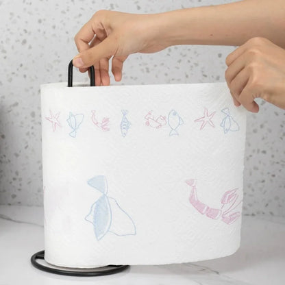 Badezimmerzubehör Vertikaler Taschentuchhalter aus Schmiedeeisen, kreativer Esstisch, Aufbewahrung für den Schreibtisch, Küche, Rollenpapierhalter