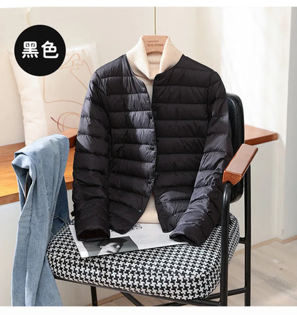 Neuheiten frauen Weiße Ente Unten Liner Puffer Jacke 2023 Herbst Winter Weibliche Warm Halten Koreanische Büro Dame Unten Mantel.