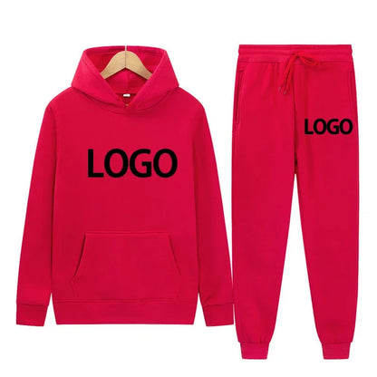 Maßgeschneiderter bedruckter Herren- und Damen-Trainingsanzug mit Kapuze, Sweatshirts und Jogginghose, hochwertiger Unisex-Anzug für den Alltag, lässig, Sport, Hoodies