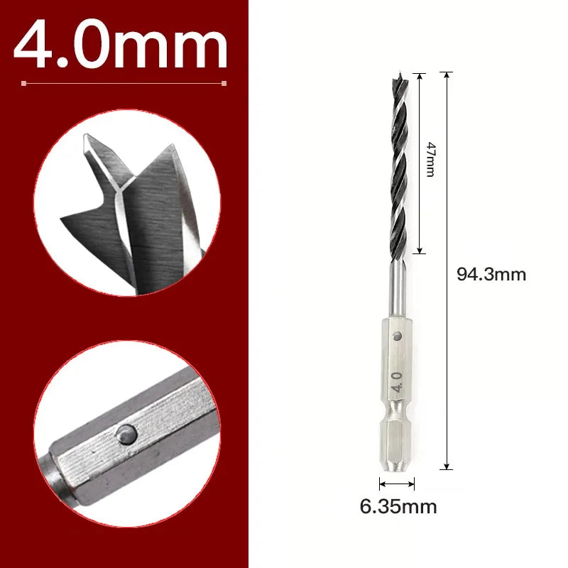 2/5/7 stücke 3/4/5/6/7/8/10mm Sechseckigen Griff Drei Spitzen holzbearbeitung Bohrer Set Holzbearbeitung Loch Reiben Power Tool