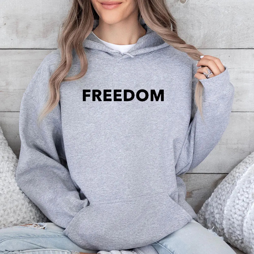 FREEDOM Charlie Kirk Sweatshirt Unisex Free Speech Patriotic Love America Sweatshirt Hoodie Republican Unisex Hooded Sweatshirt.