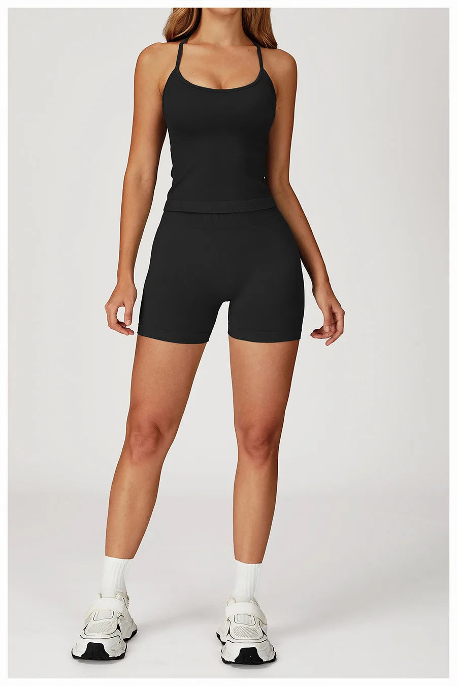 2PCS Yoga Suit Sports Set Women Gym Set Woman Tracksuit Running Workout Long Sleeve Sports Shirt Shorts and bra set Sport Outfit