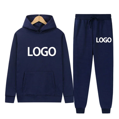 Maßgeschneiderter bedruckter Herren- und Damen-Trainingsanzug mit Kapuze, Sweatshirts und Jogginghose, hochwertiger Unisex-Anzug für den Alltag, lässig, Sport, Hoodies