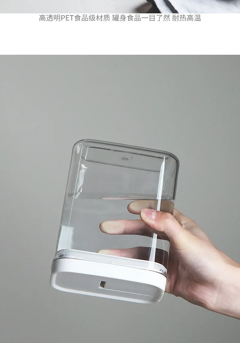Clear Food Grade Plastic Storage Jar Airtight Seal for Kitchen Snacks Cereals Beans Kitchen Storage Organizer Kitchen Storage.