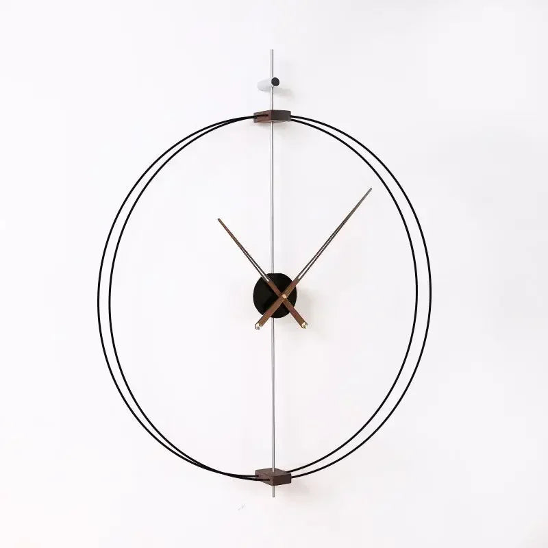 Spanische Wanduhr, minimalistische Uhr, Wohnzimmer, ästhetische Kunstuhren, Massivholzzeiger, große Wanduhr, stille Uhrwerkuhren