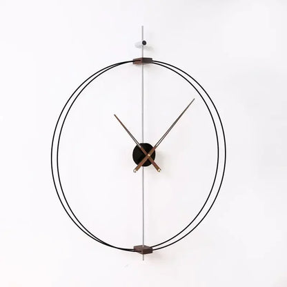 Spanische Wanduhr, minimalistische Uhr, Wohnzimmer, ästhetische Kunstuhren, Massivholzzeiger, große Wanduhr, stille Uhrwerkuhren
