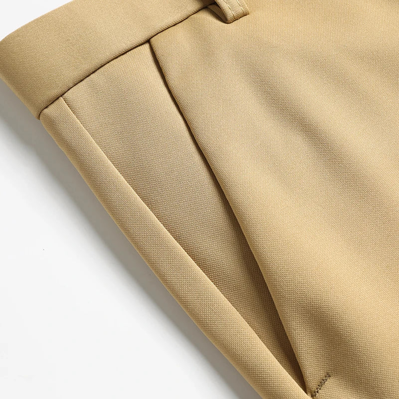 29-42 Men's Summer Pants Thin Straight Stretch Casual Pants with No Trace No Ironing Fabric Silky and Cool Feeling