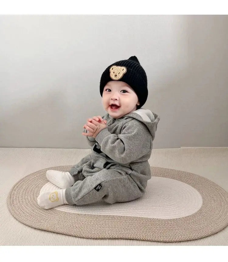 2024 herbst Baby Jungen Casual Print One Piece Langarm Strampler Infant Kleinkind Sport Overall.