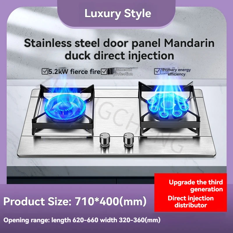 Natural Gas Cooking Stoves Embedded Liquefied Gas Cooking Stoves Household Double Stoves..