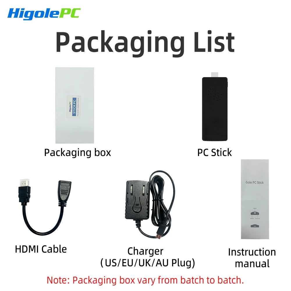 Higole PC Stick Fanless Mini PC Intel J4105 Windows 11 WiFi5 4/8GB 64/128/256GB Laptop Desktop PC 4K TV Stick PC Mini Computers.
