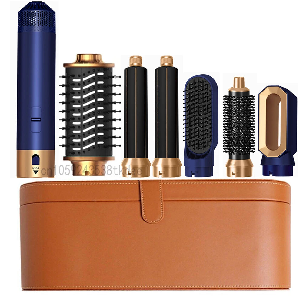 6 in 1 Hair Dryer Multifunctional hot air comb Set Professional Curling Iron Hair Straightener Air Styling Tool Hair Dryer.
