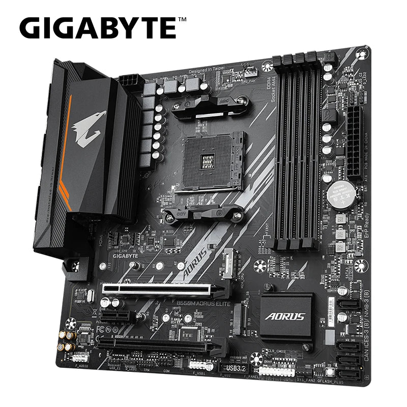 GIGABYTE New B550M AORUS ELITE Motherboard Micro-ATX Socket AM4 For Ryzen 5000 4000 3000 Series CPU Dual Channel DDR4 SATA3 M.2.
