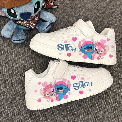 Disney kids cartoon Stitch cute Casual shoes soft sports shoes for kids gift.