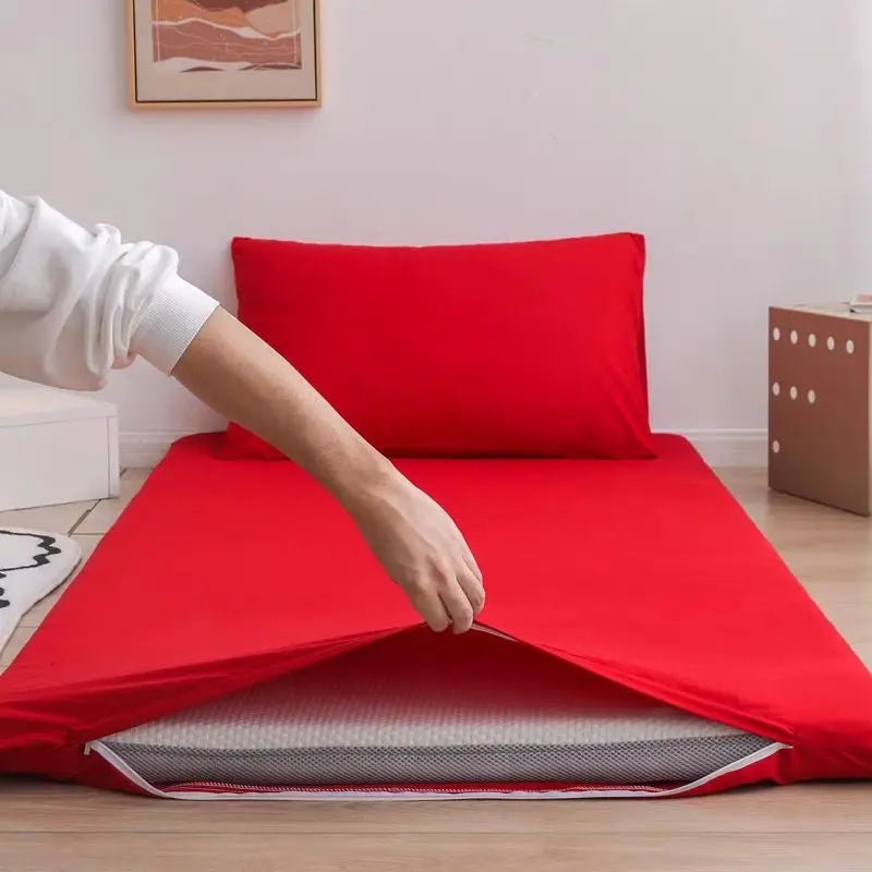 WOSTAR 360° fully enclosed with zipper mattress protector cover couple/child 150x190cm single double bed sheet protection pad