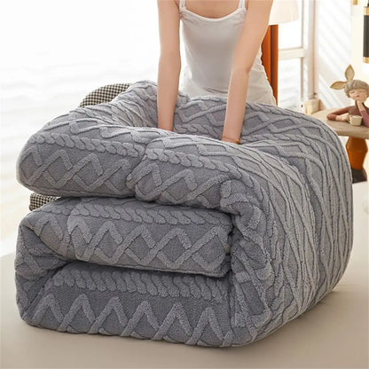 New Super Thick Winter Warm Blanket for Bed Artificial Lamb Cashmere Weighted Blankets Soft Comfortable Warmth Quilt Comforter