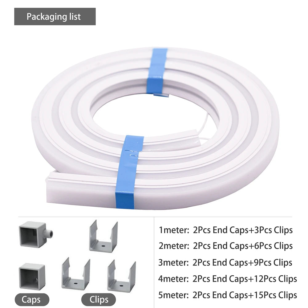 Neon LED Silicone Tube Flexible Soft Light For SK6812 WS2812B WS2811 DIY Holiday Decoration Strip Bar Lighting Tape Waterproof.