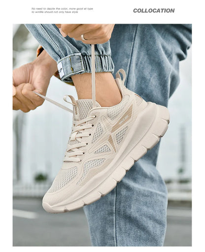 Men's Running Shoes Marathon Breathable Lightweight Women's Comfortable Casual Athletic Nonskid Walking Sports Sneakers