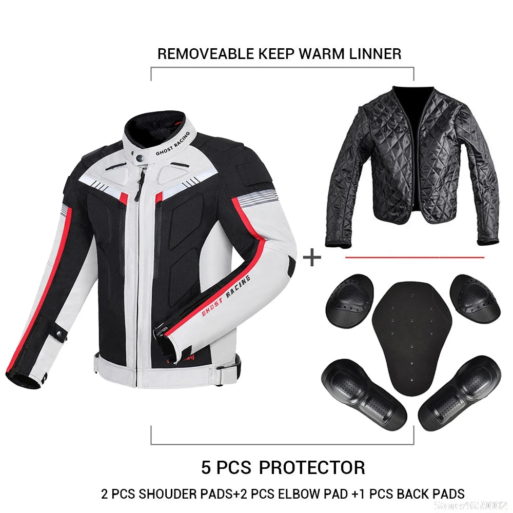 Waterproof Motorcycle Jacket Pant Suit Cold-proof Motorbike Jacket Men Motocross Riding Clothing CE Protective Gear Size M-5XL.