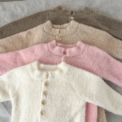 2024 neue Herbst Infant Baby Jungen Mädchen Overall + Hut Samt Einfarbig Lange SleevedNewborn Baby Mädchen Bodys Baby kleidung.