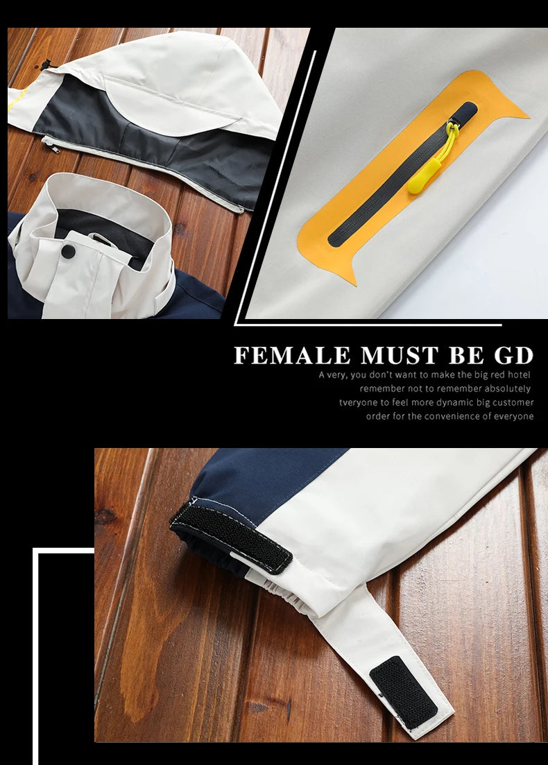 CHRLCK Men's Waterproof Hiking Jacket Women Windproof Windbreaker Breathable Camping Hunting Running Trekking Fishing Coats.