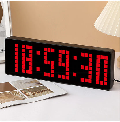 13 Zoll Pixel Digital Wanduhr Timer Positiv/Countdown/Stoppuhr Tischuhr mit Fernbedienung 12/24 Stunden LED Elektronische Uhren