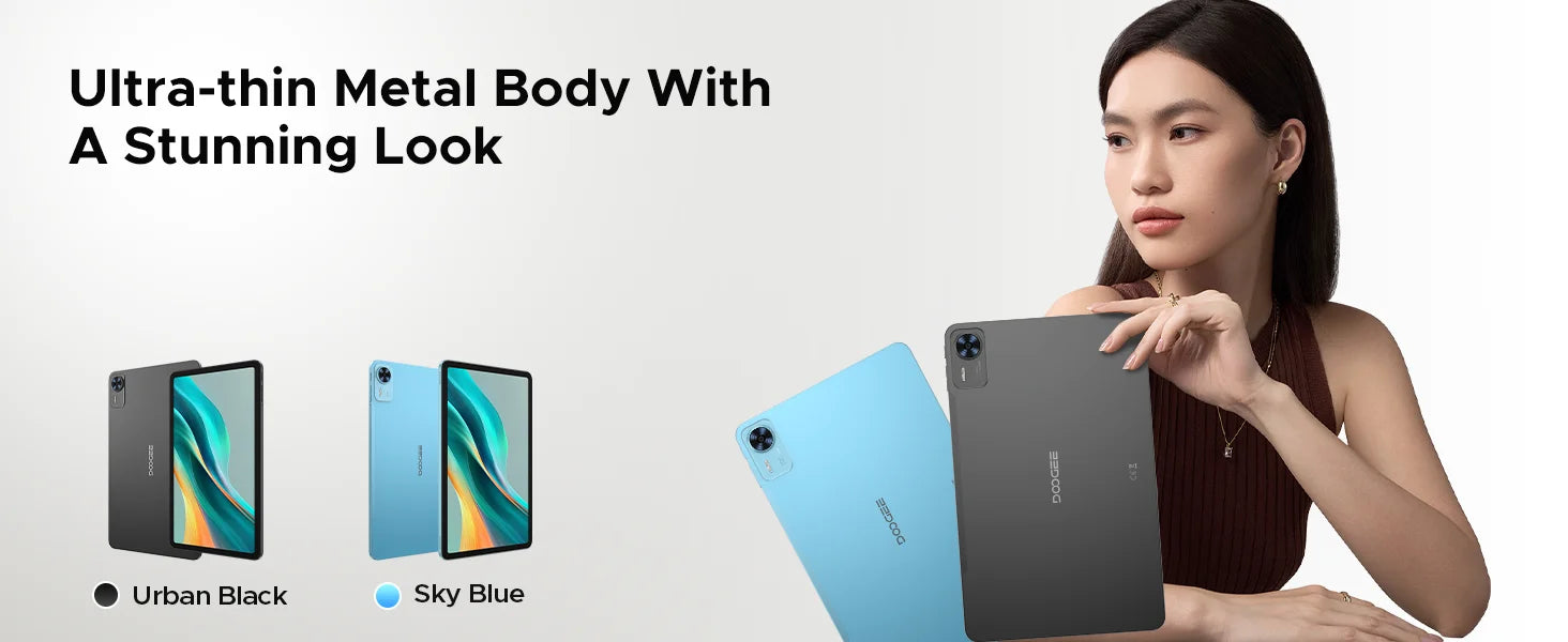 DOOGEE T36 Smart Tablet PC Android 15 12'' Display 32GB RAM (8GB+24GB) 256GB Unisoc T620 Octa Core 8800mAh Battery Widevine L1.