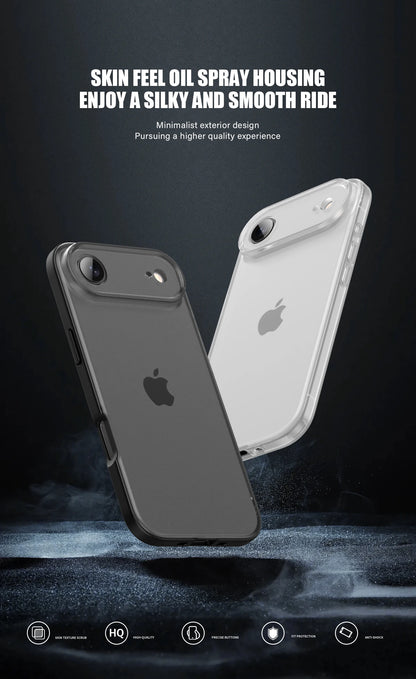 KEYSION Transparent Matte Case for iPhone 17 Air Translucent Soft Silicone+PC Shockproof Phone Back Cover for iPhone 17 Air 2025.
