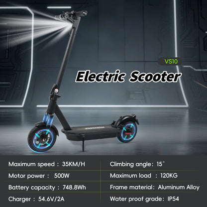 Scooter Electric Scooter Peak 1000W 48V 15.6Ah Li-ion Cell Powerful Foldable Electric Kick Scooter 10" Smart Display Support APP.