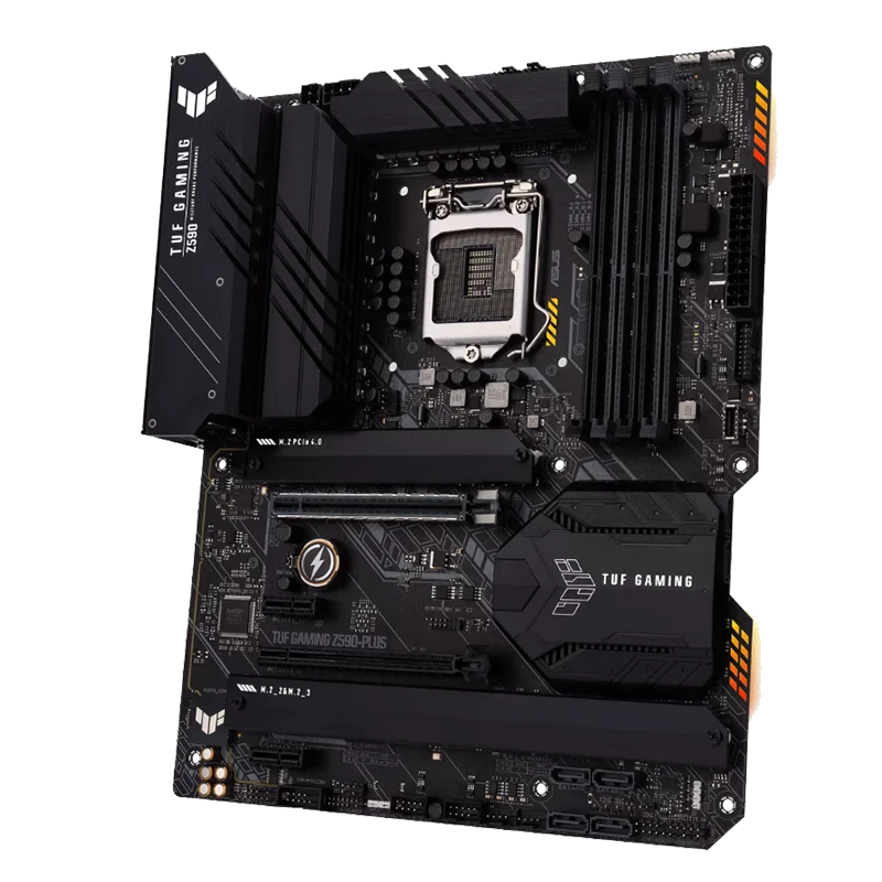 ASUS TUF GAMING Z590-PLUS WIFI LGA 1200 Intel Z590 ATX M.2 Desktop Motherboard.