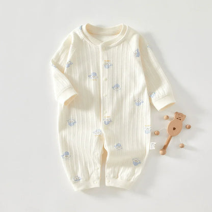 Babykleidung für Mädchen und Jungen, Body und einteiliges Langarm-Outfit für Neugeborene für Outdoor-Kleidung, Frühling, Herbst, Sommer, gestrickter Strampler.