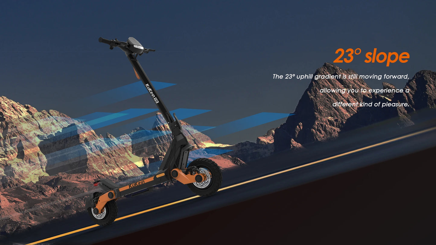 Kukirin G3 Adult Foldable Electric Scooter Powerful Wheels 1200W 52V18AH Electric Scooter.