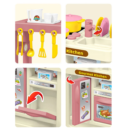 Mini Play Food Toys Kitchen Playset Accessories, Pretend Play Pizza Cake Milk Bread Pans Fork for 3+ Boys and Girls.