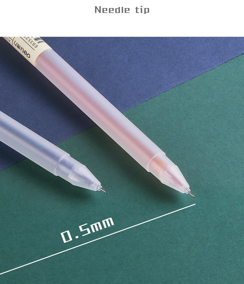 Deli 12 Teile/satz Gel Stift Schule Stifte Set Stift 0,5 MM Farbe Tinte Schreibwaren Student LieferungenWasser-basierte Stift Schreiben malerei Werkzeuge.