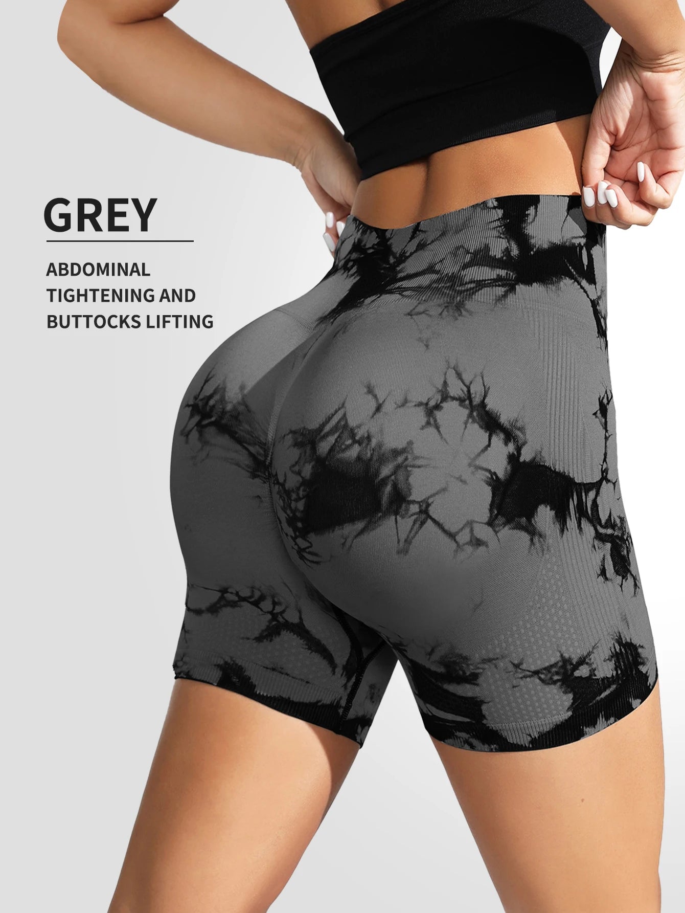 Tie Dye Seamless Leggings for Women High Waist Yoga Pants Scrunch Butt Lifting Elastic Tights Wide Waistband Sports Leggings