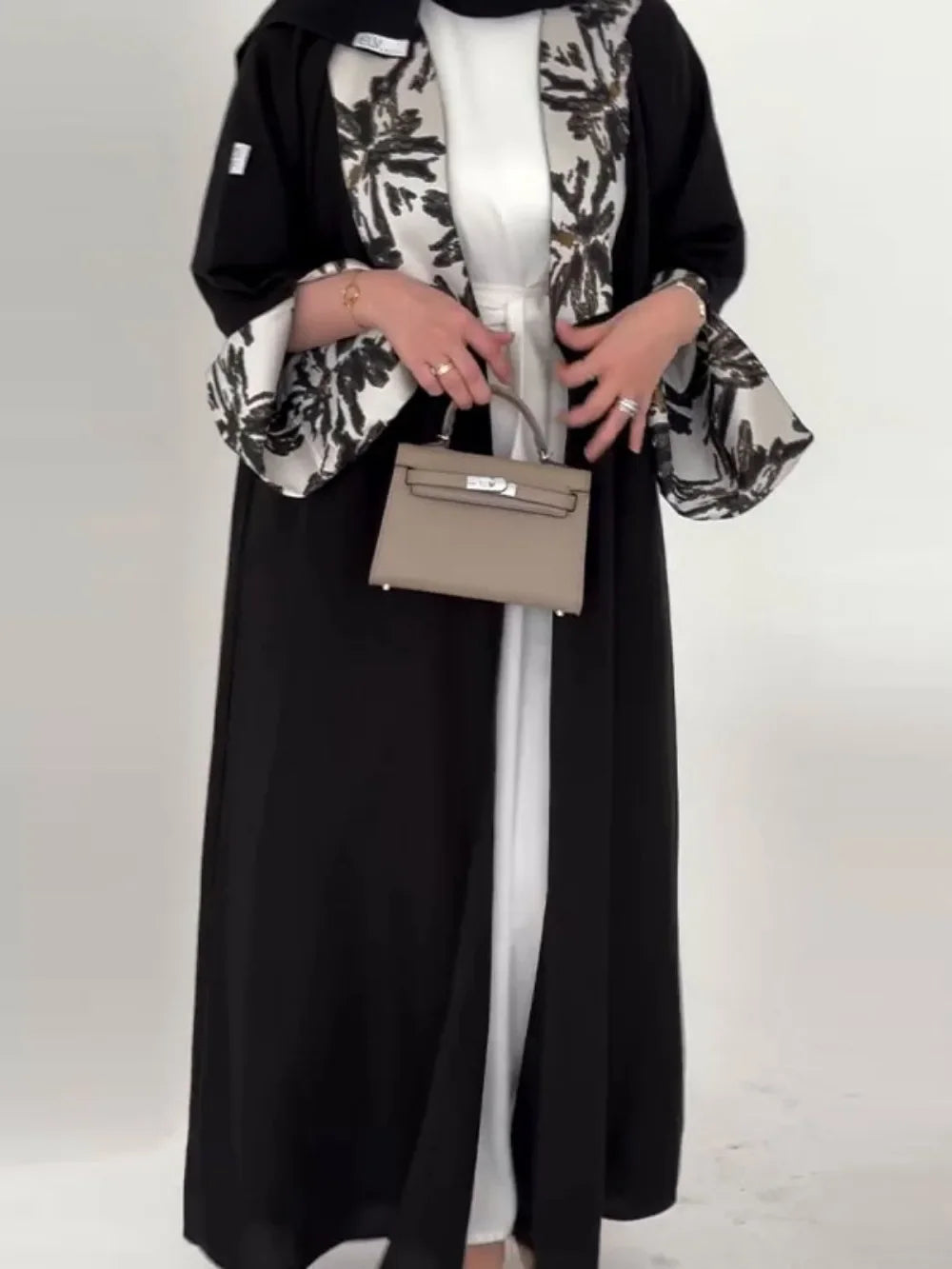 Muslim Abaya Women Print Cardigan Long Trench Coat Eid Morocco Windbreaker Patchwork Outerwear Saudi Arab Ramadan Overcoat 2025.