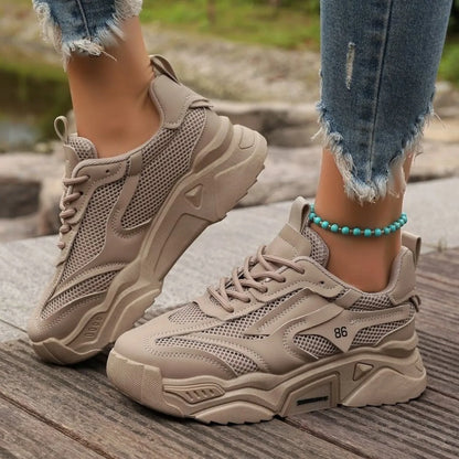 Women Sneakers New Fashion Mesh Breathable Tennis Girl Platform Shoes for Women Outdoor Comfortable Lightweight Sneakers Women.